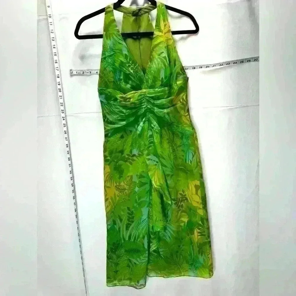 Perfect cond, Sz 6, VINTAGE, Kay Unger of NY, Silk, Halter/Wrap style dress.